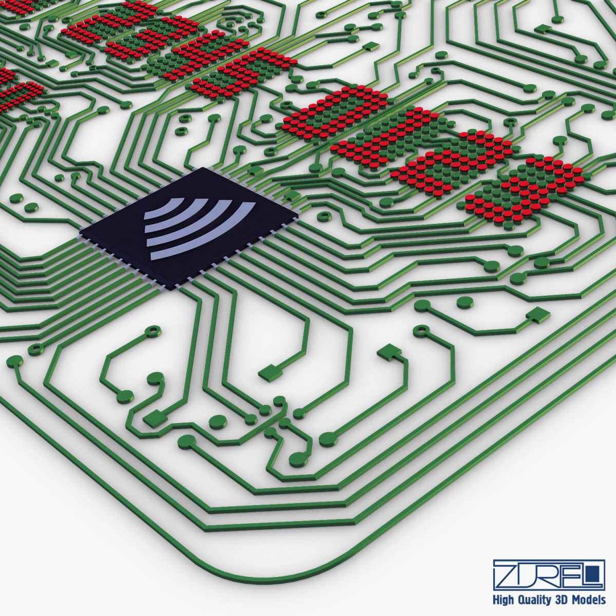 Electronic circuit bank card v 1 3D model_18