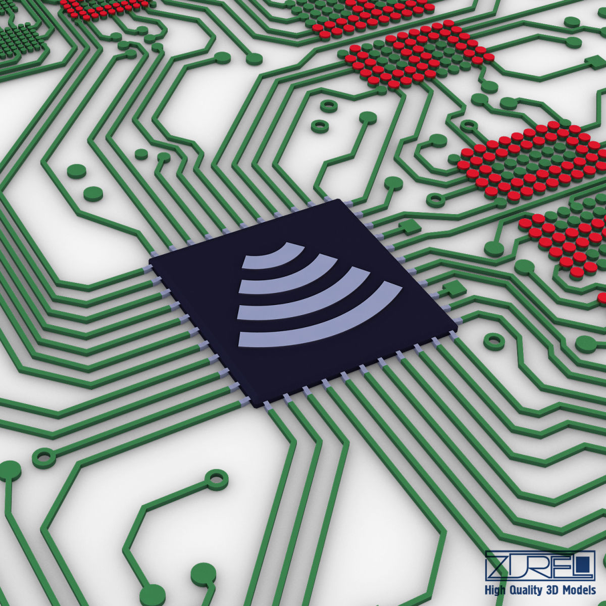 Electronic circuit bank card v 1 3D model_19