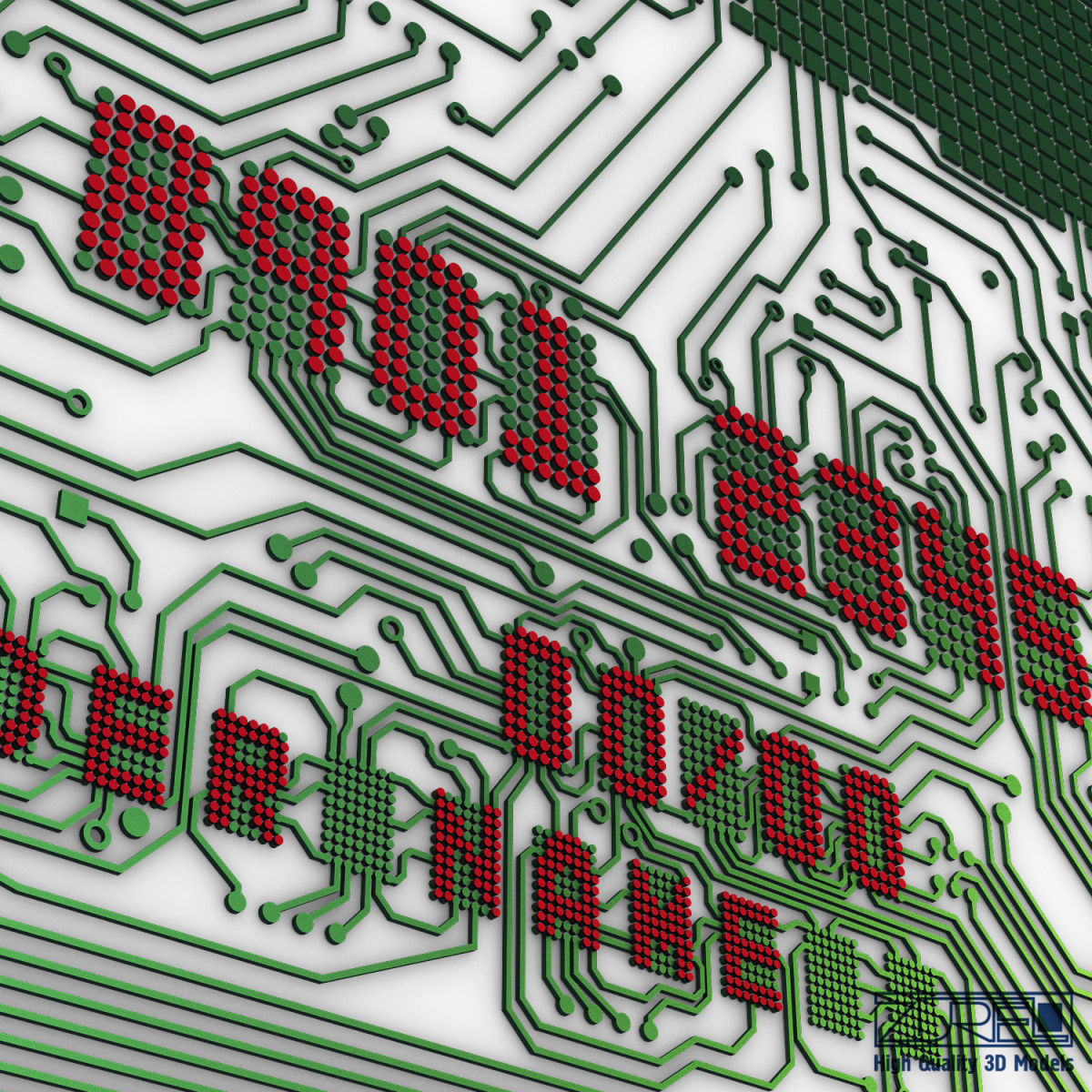 Electronic circuit bank card v 1 3D model_26