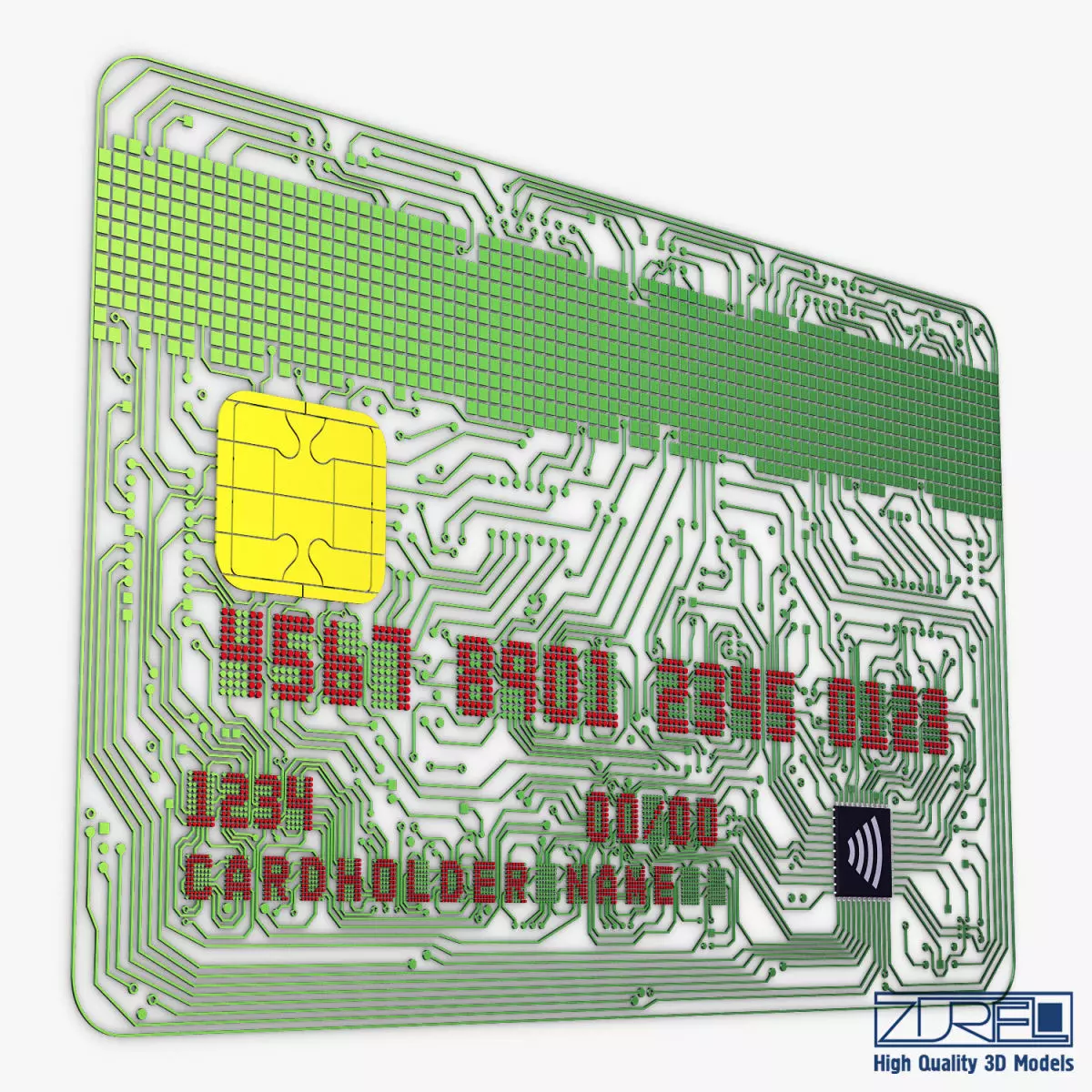 Electronic circuit bank card v 1 3D model_0