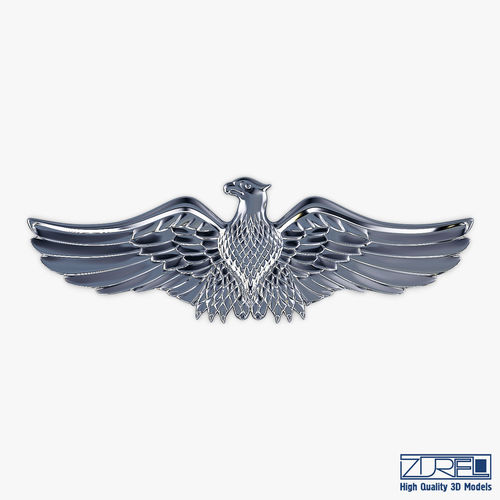 Eagle Insignia Chrome 3D model