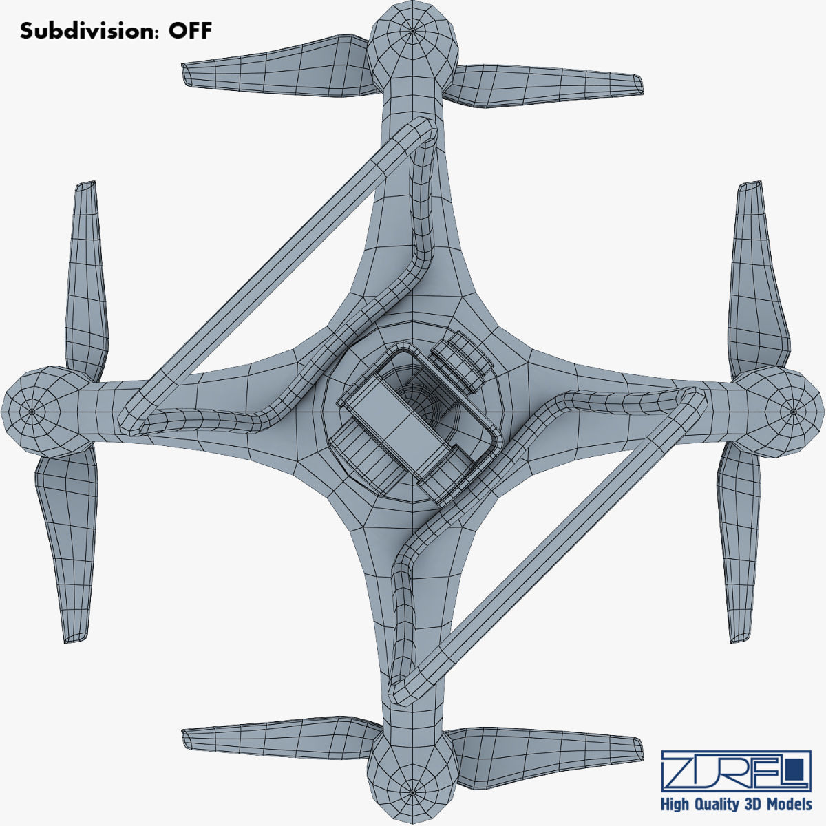 Drone Quadcopter v 1 3D model_34