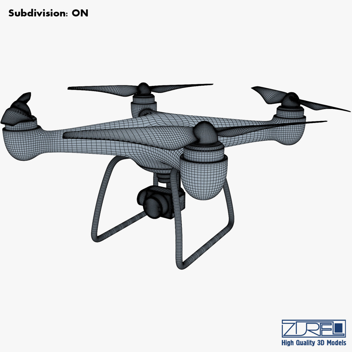 Drone Quadcopter v 1 3D model_21