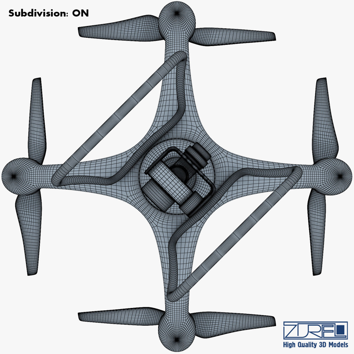 Drone Quadcopter v 1 3D model_33