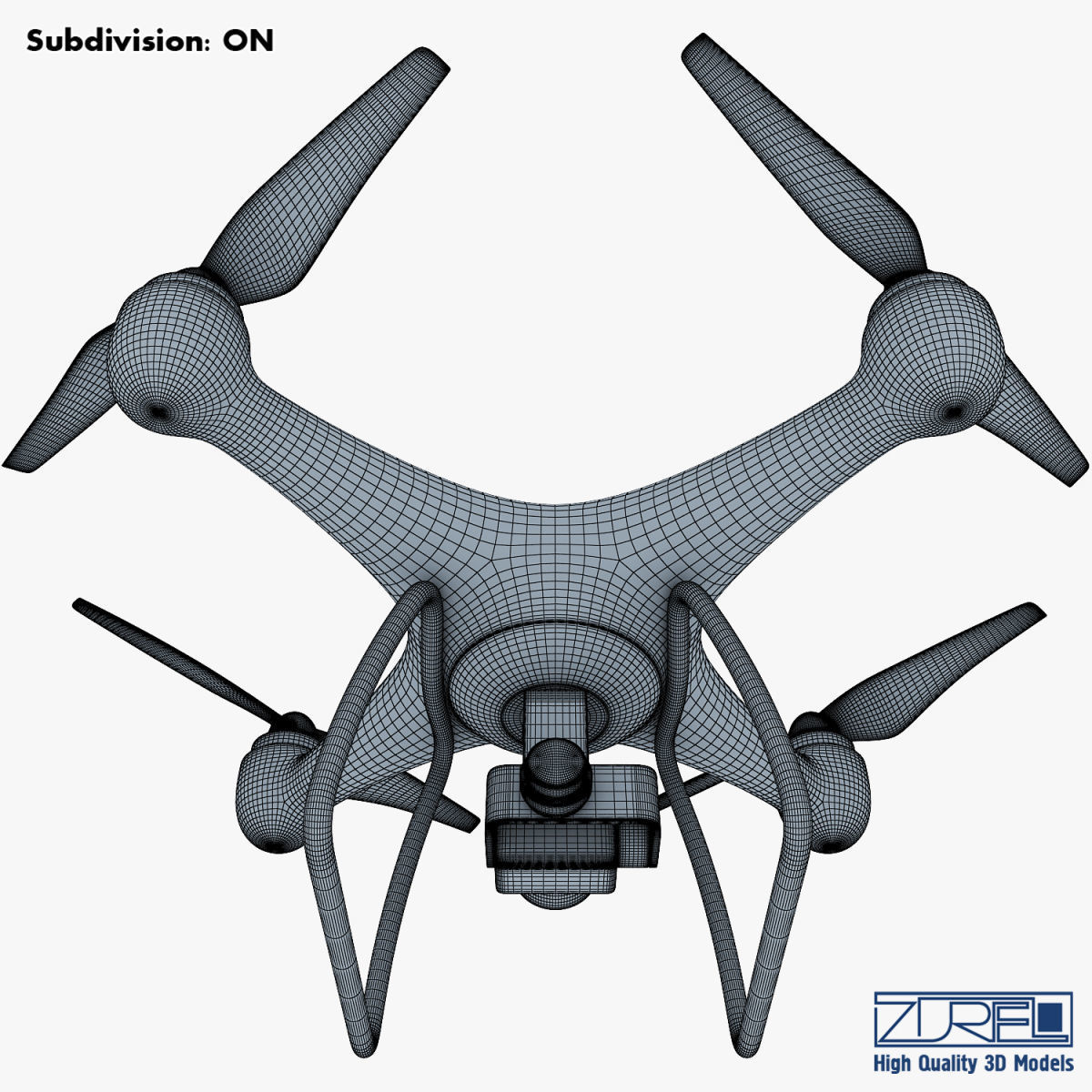 Drone Quadcopter v 1 3D model_35