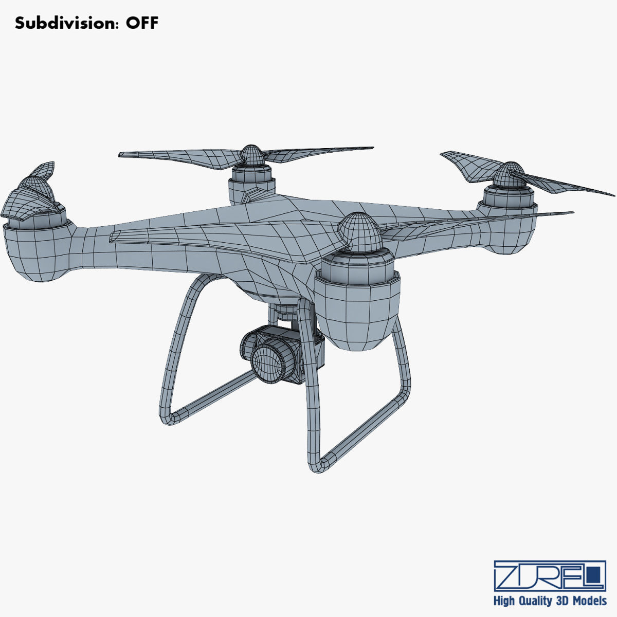 Drone Quadcopter v 1 3D model_22