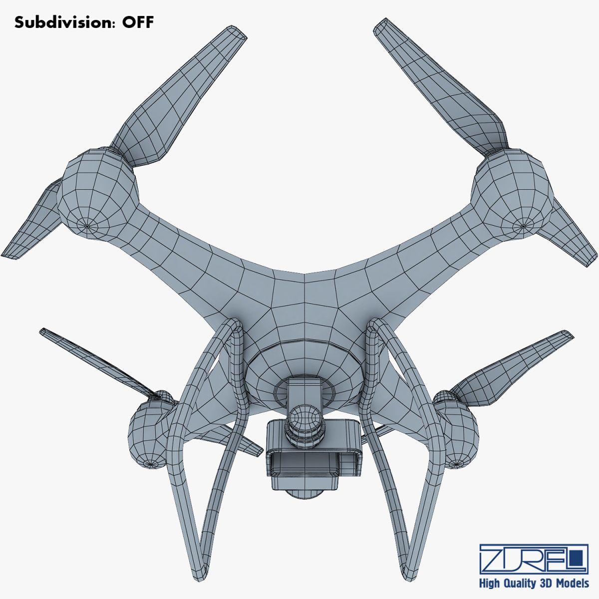 Drone Quadcopter v 1 3D model_36