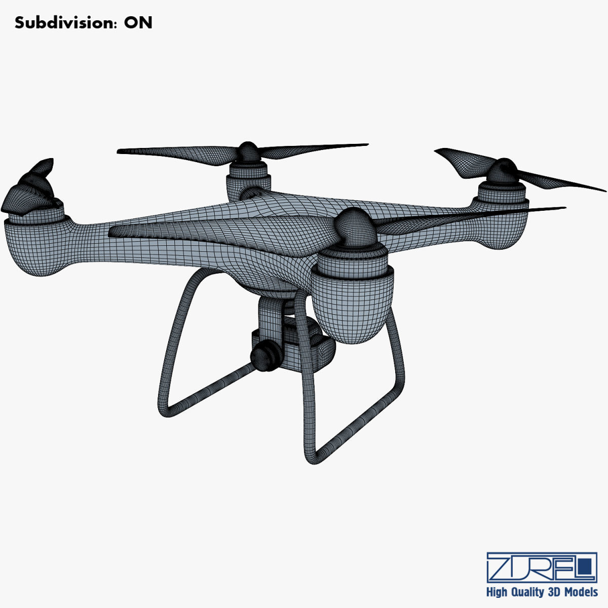 Drone Quadcopter v 1 3D model_23
