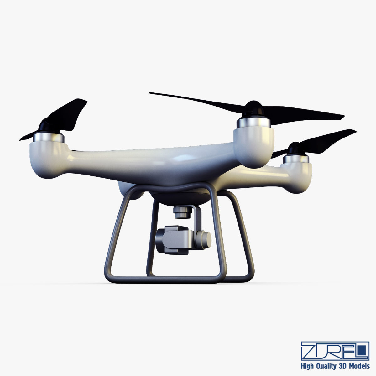 Drone Quadcopter v 1 3D model_4