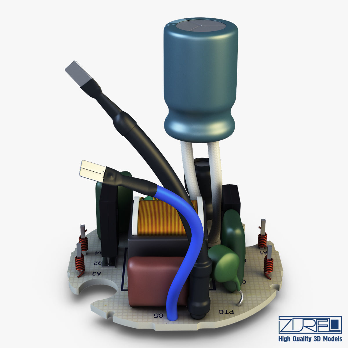 Circuit board v 1 3D model_6