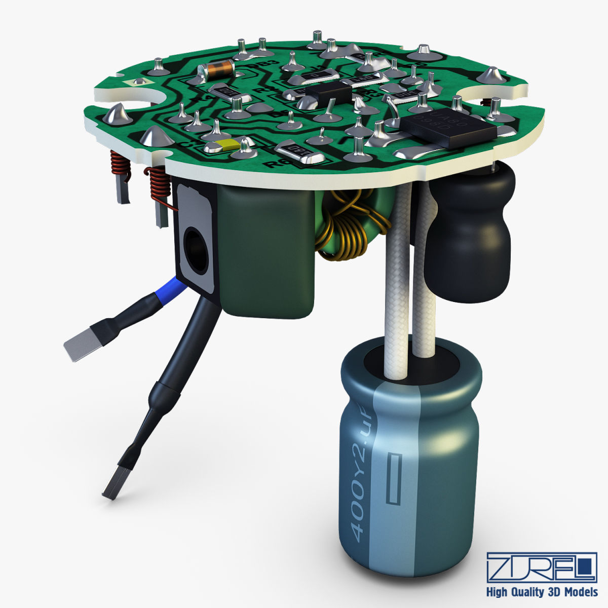 Circuit board v 1 3D model_17