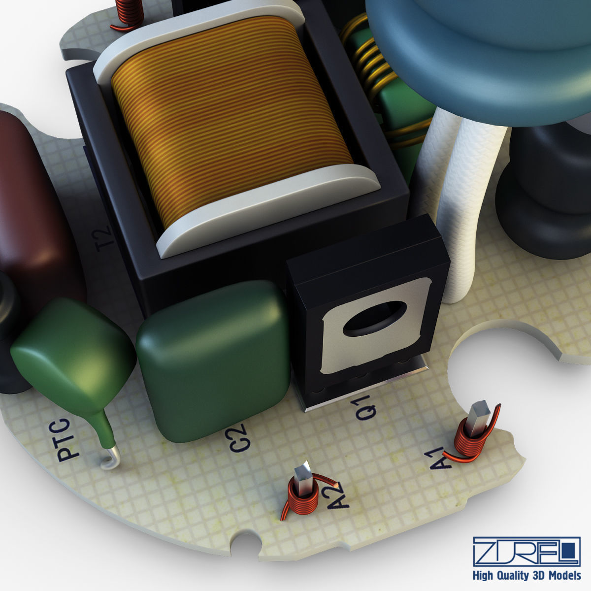 Circuit board v 1 3D model_21