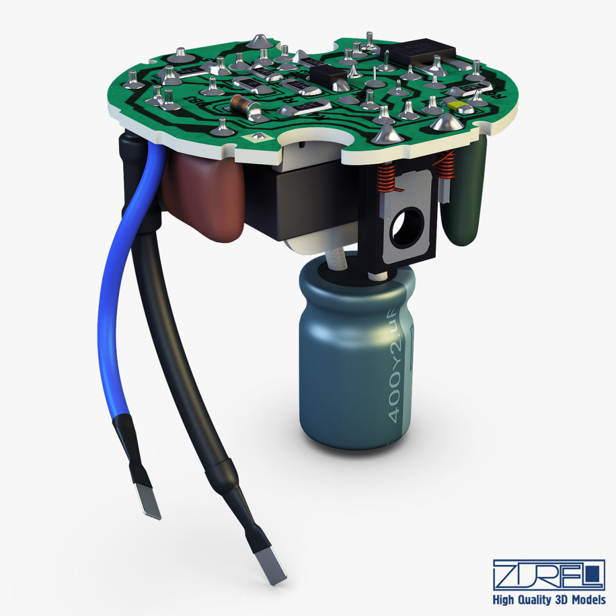 Circuit board v 1 3D model_11