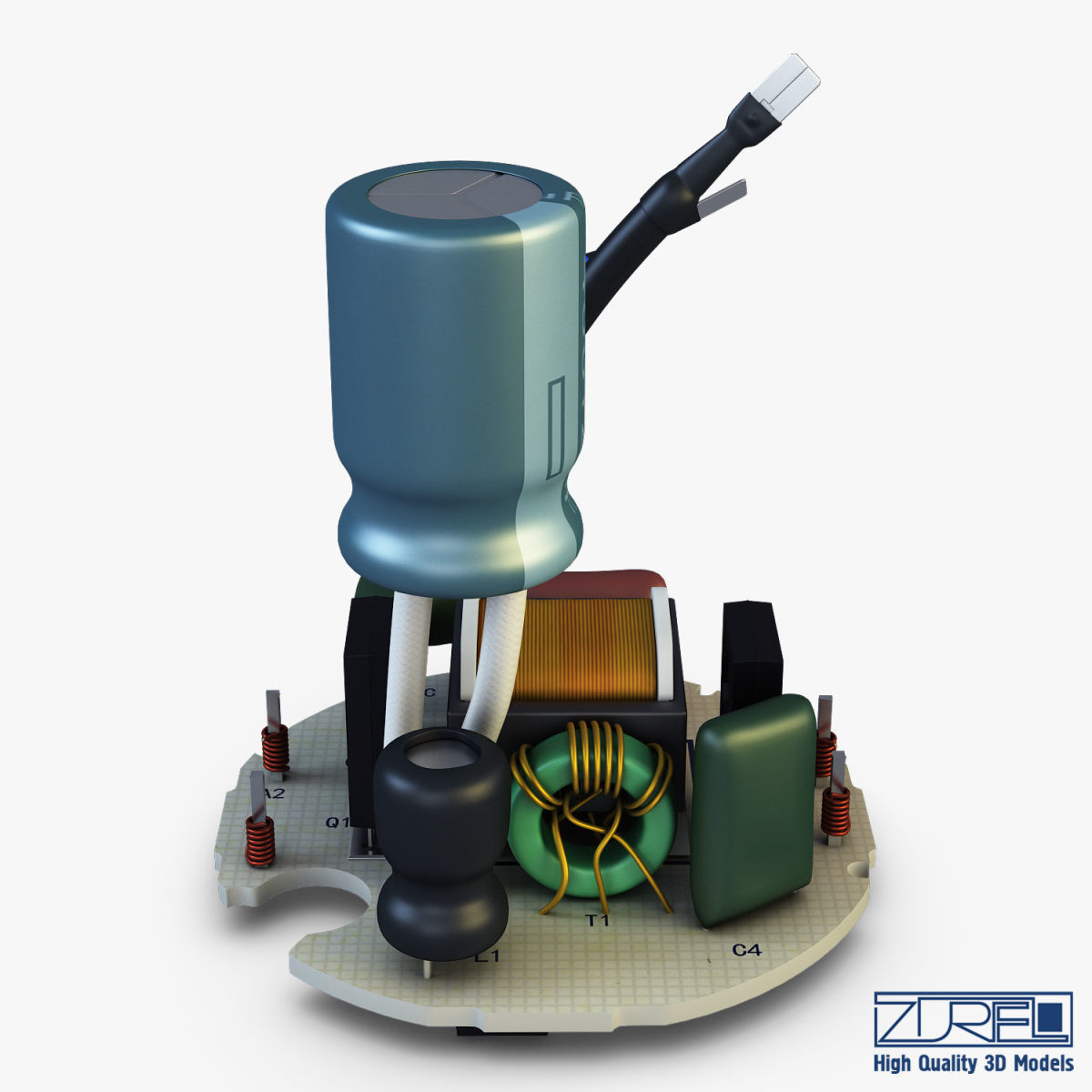 Circuit board v 1 3D model_7