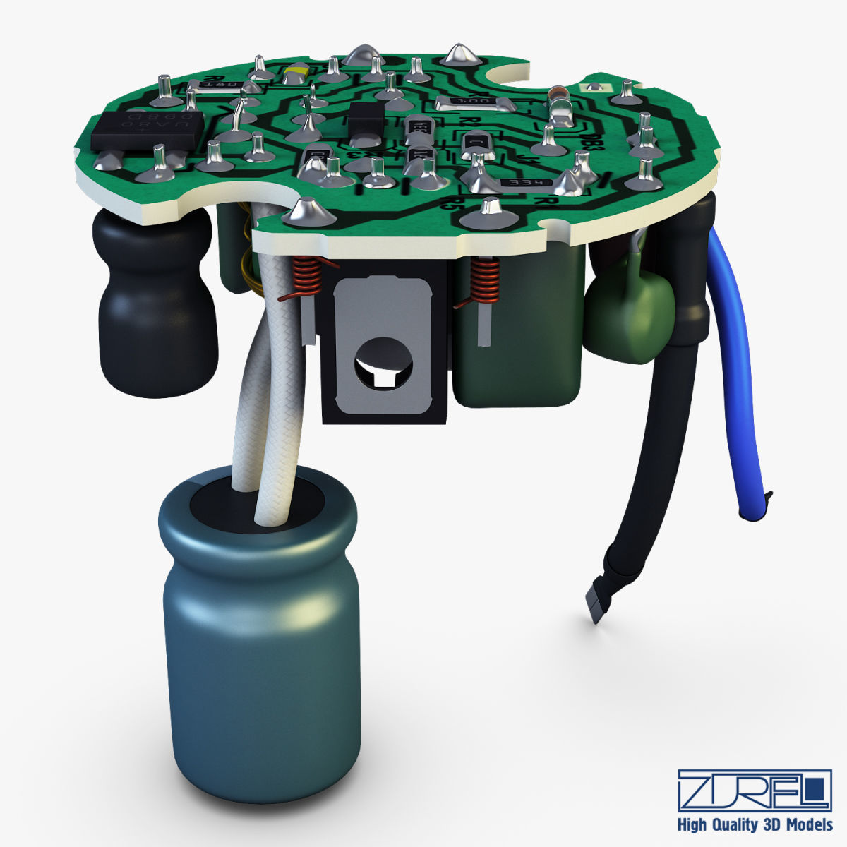 Circuit board v 1 3D model_13