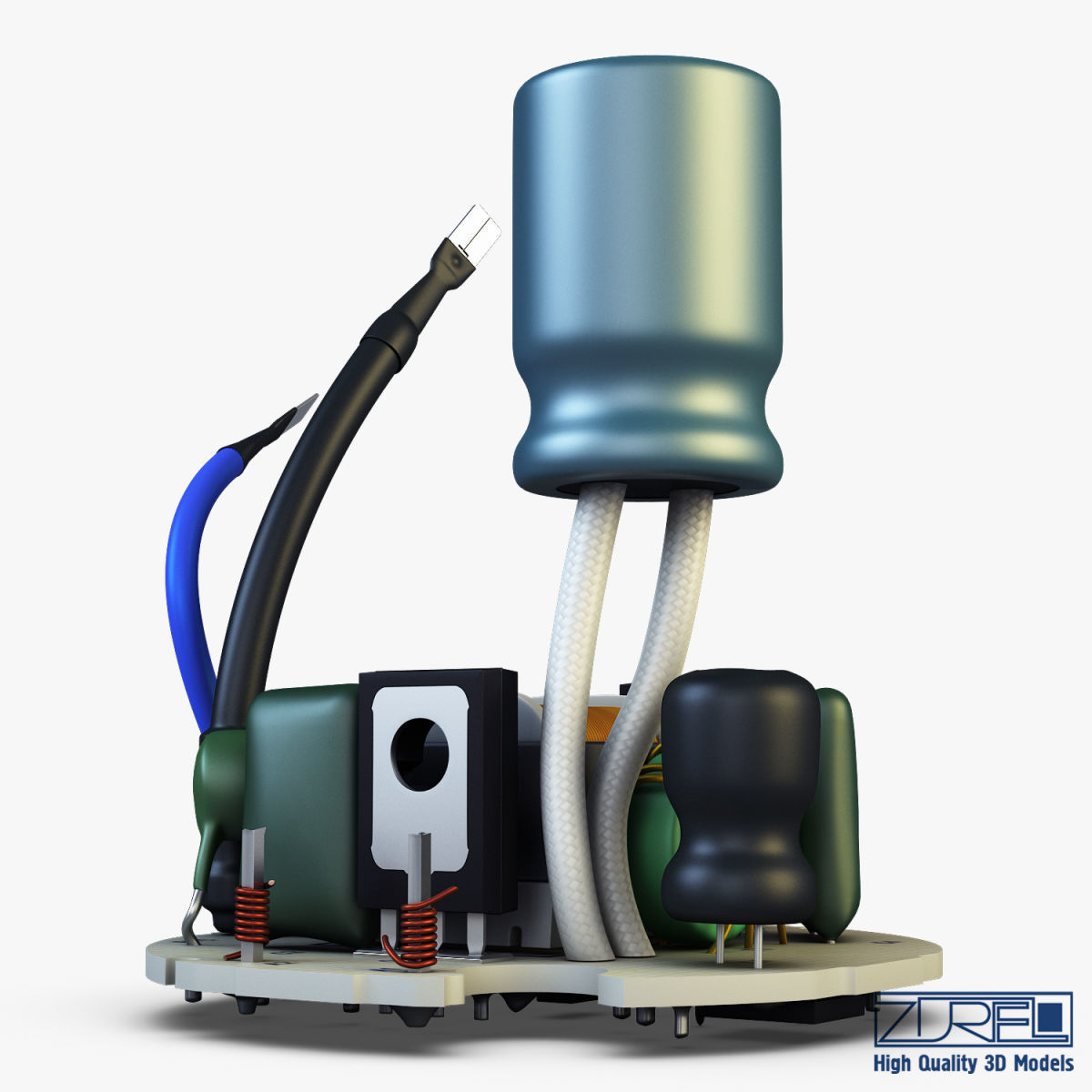 Circuit board v 1 3D model_3