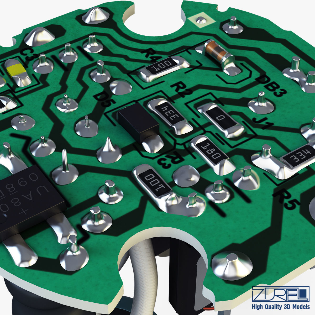Circuit board v 1 3D model_22