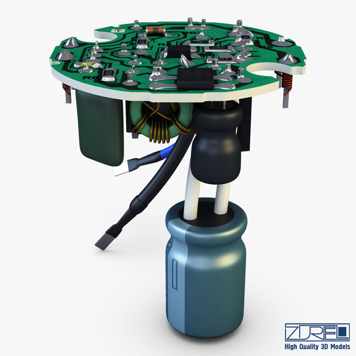 Circuit board v 1 3D model_16