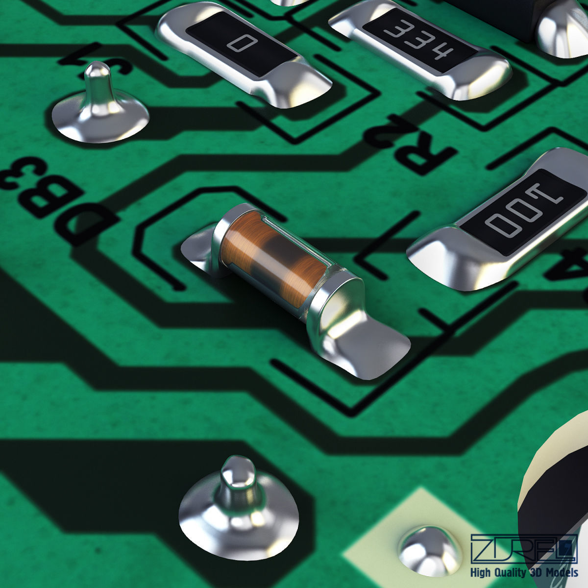 Circuit board v 1 3D model_23