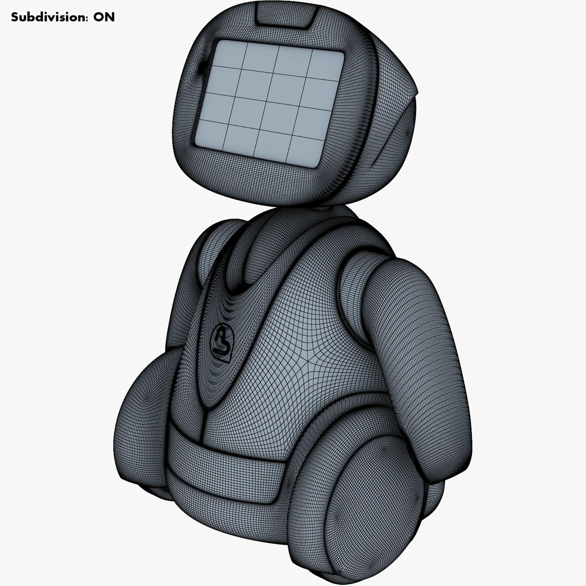 Buddy Robot White M 2 3D model_28