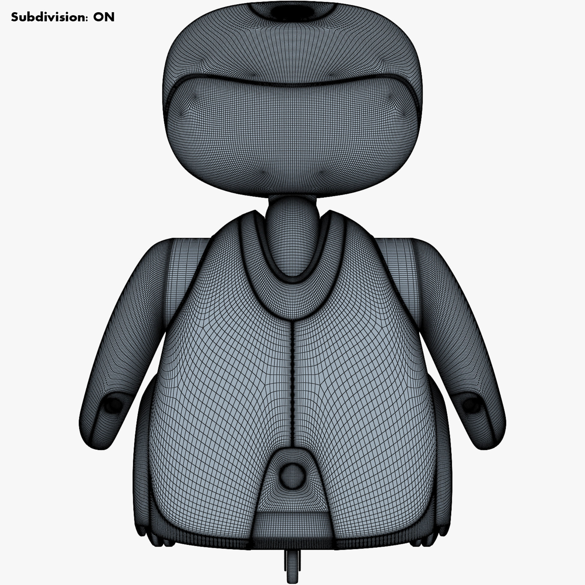 Buddy Robot White M 2 3D model_34