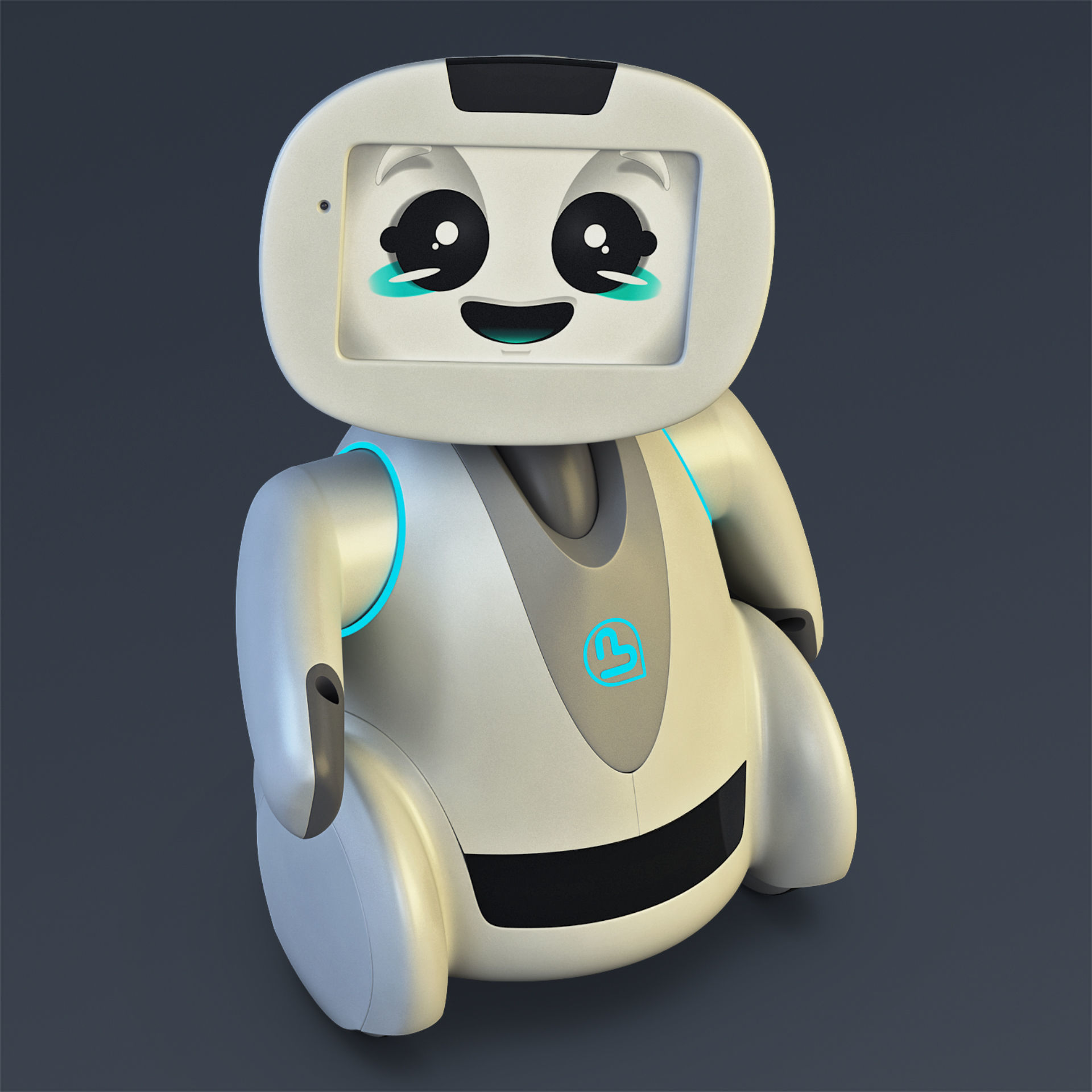 Buddy Robot White M 2 3D model_2