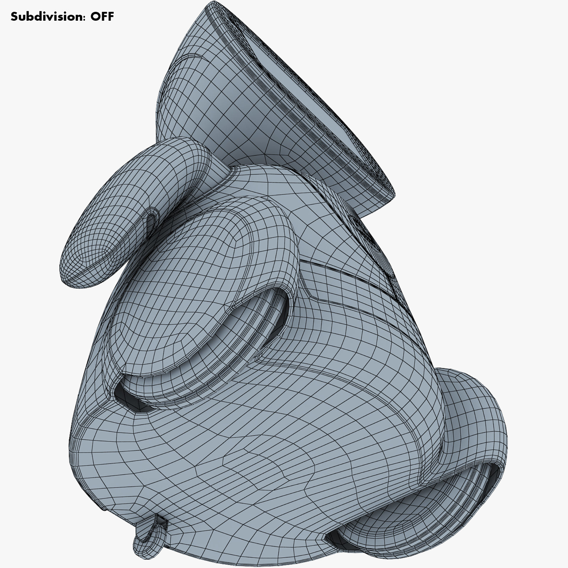 Buddy Robot White M 2 3D model_41