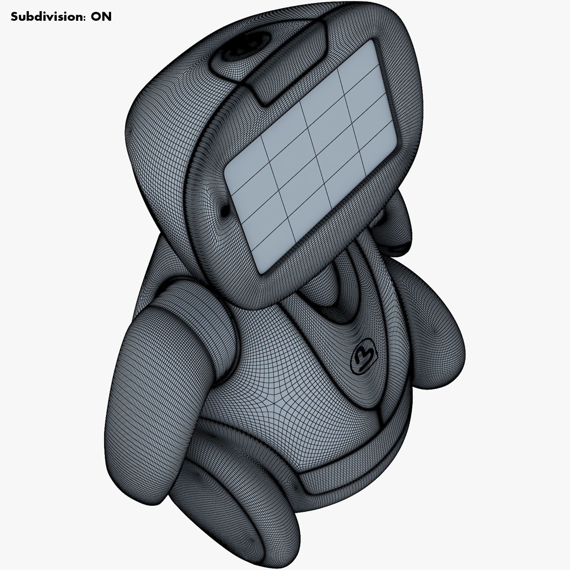 Buddy Robot White M 2 3D model_38