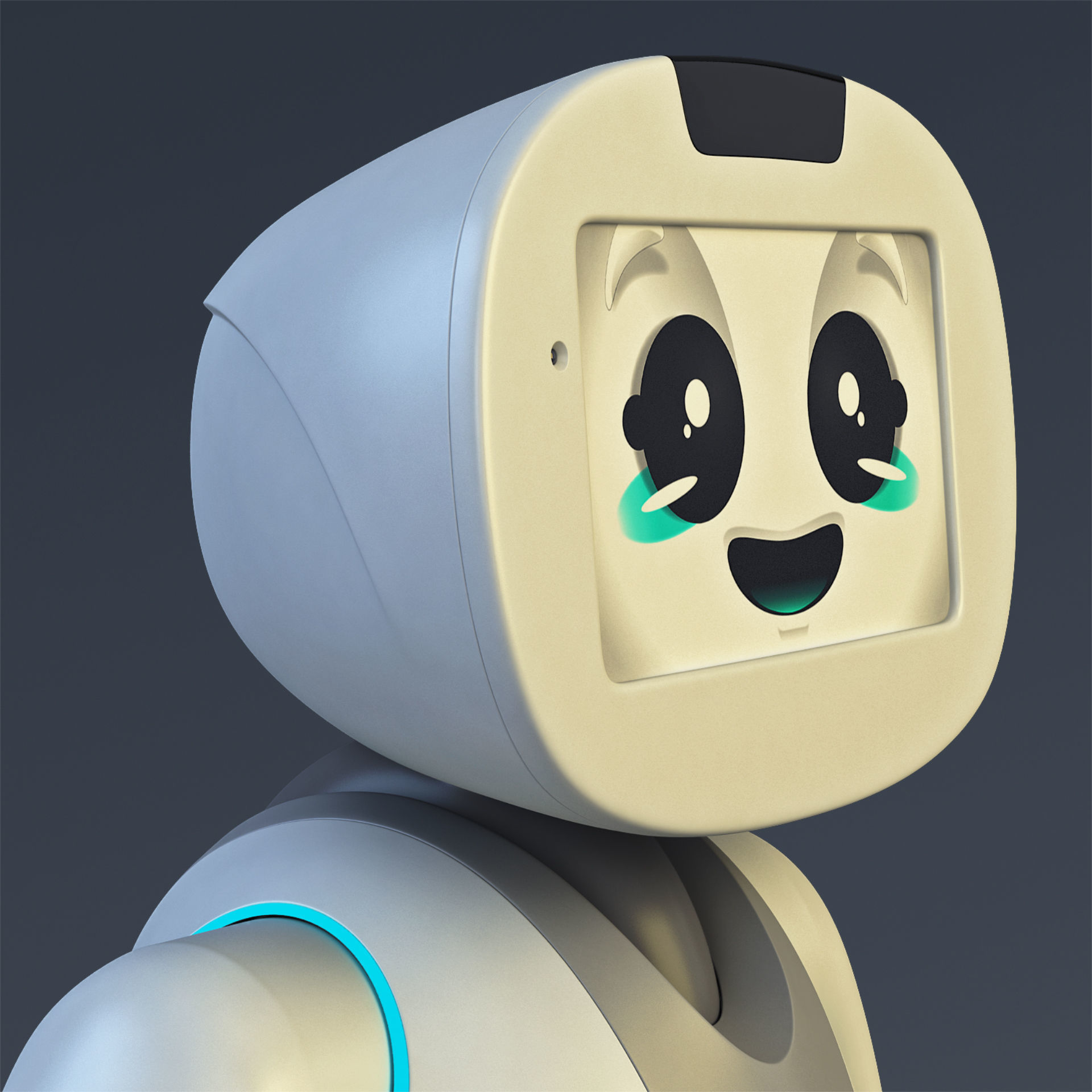 Buddy Robot White M 2 3D model_18