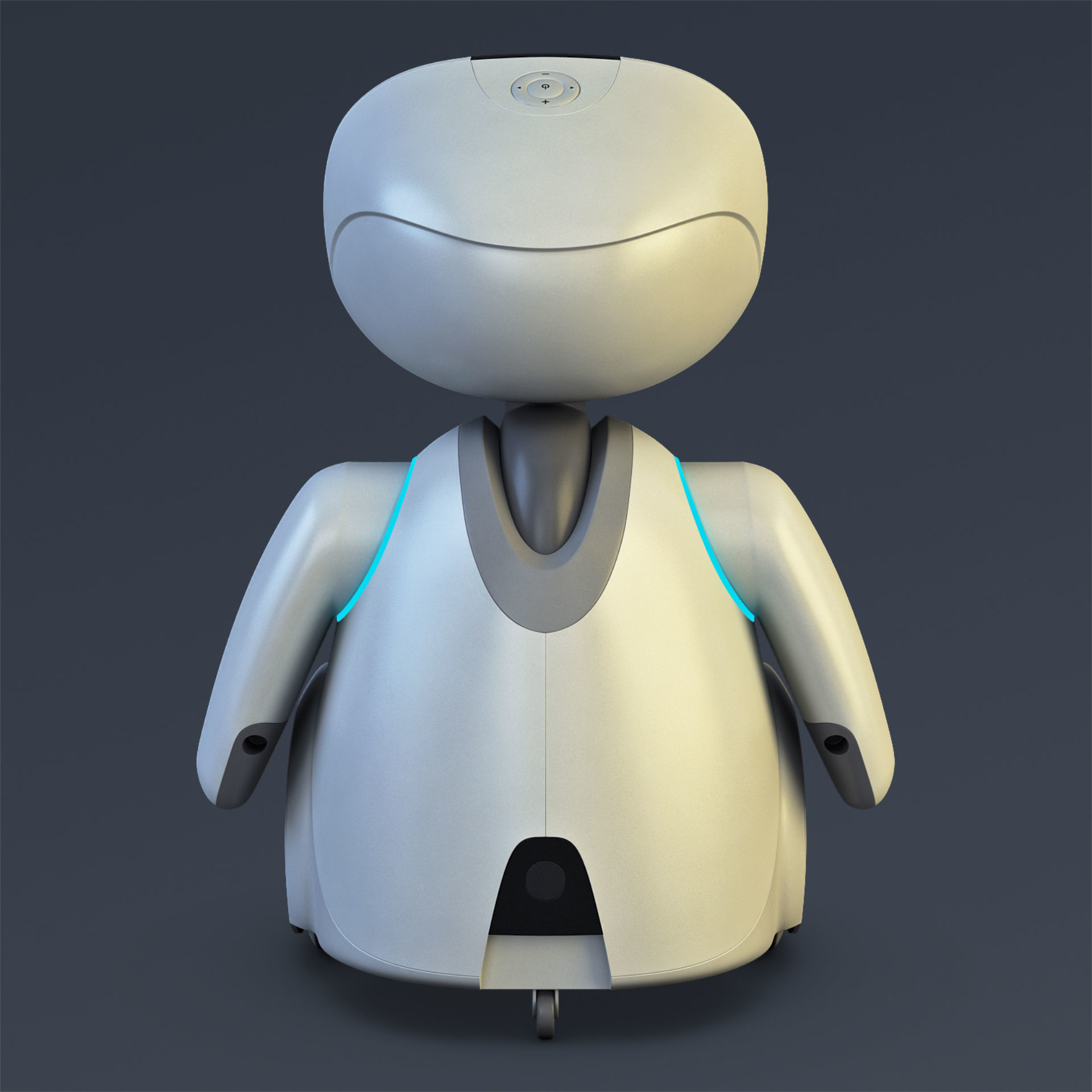 Buddy Robot White M 2 3D model_12