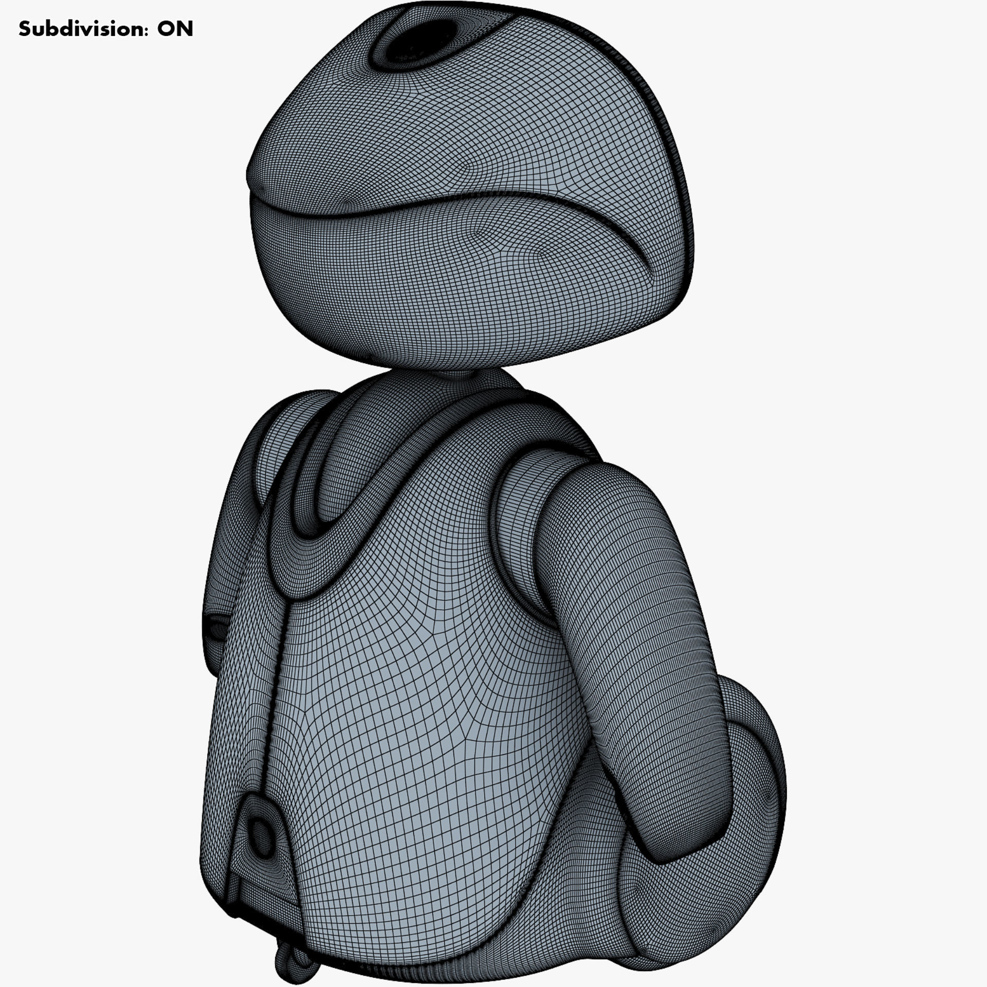 Buddy Robot White M 2 3D model_30