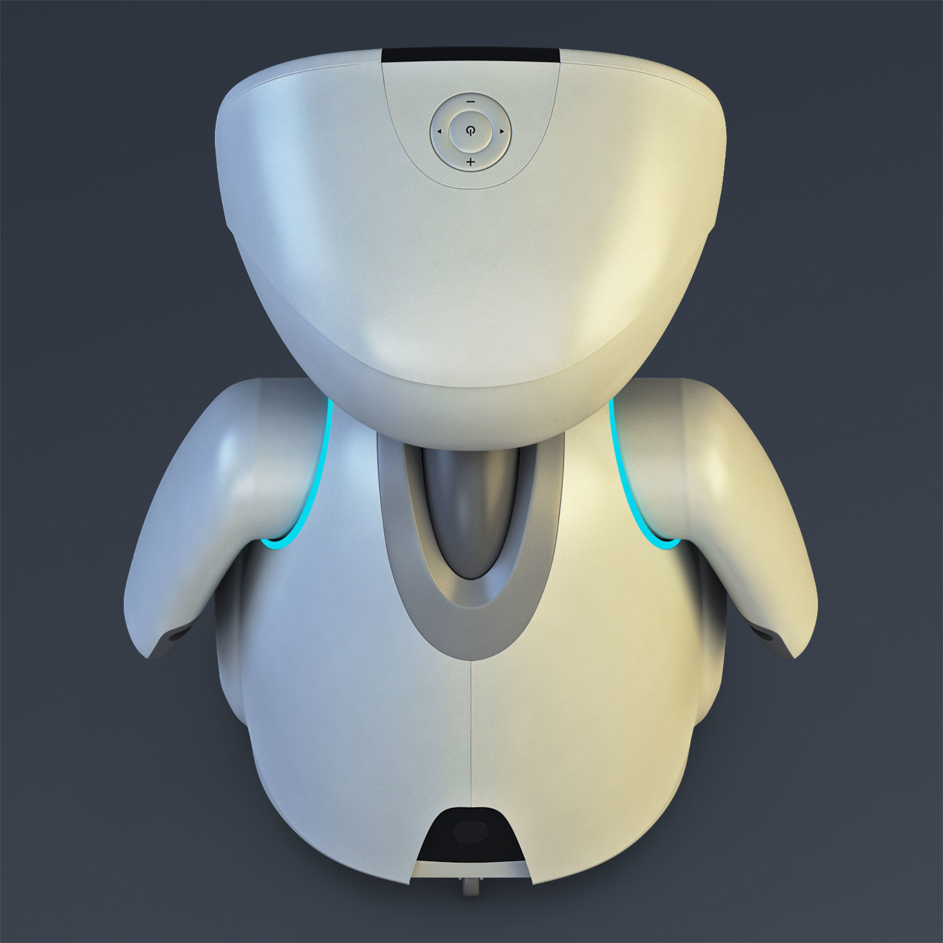 Buddy Robot White M 2 3D model_13