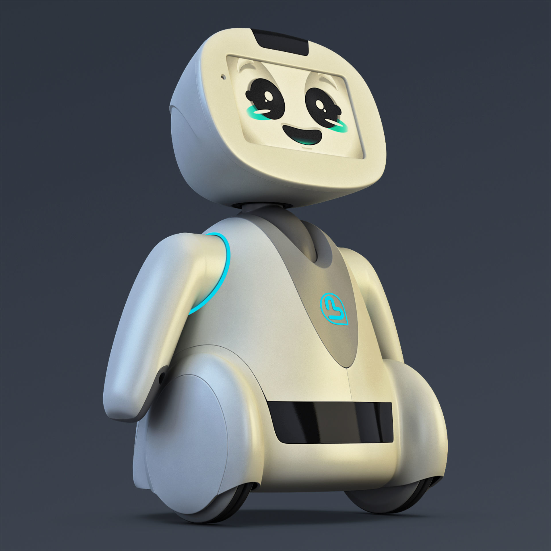 Buddy Robot White M 2 3D model_17