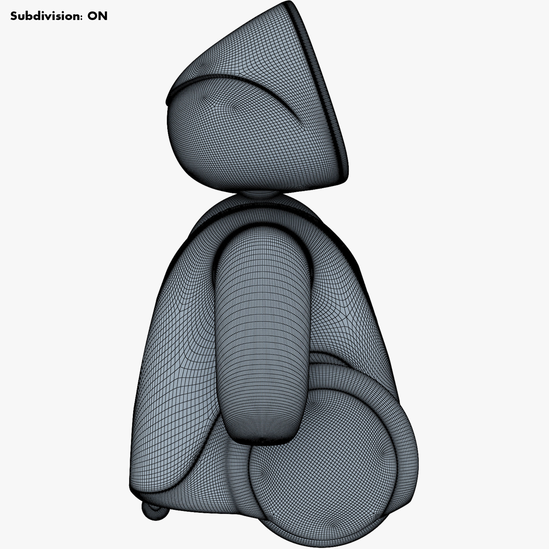Buddy Robot White M 2 3D model_36