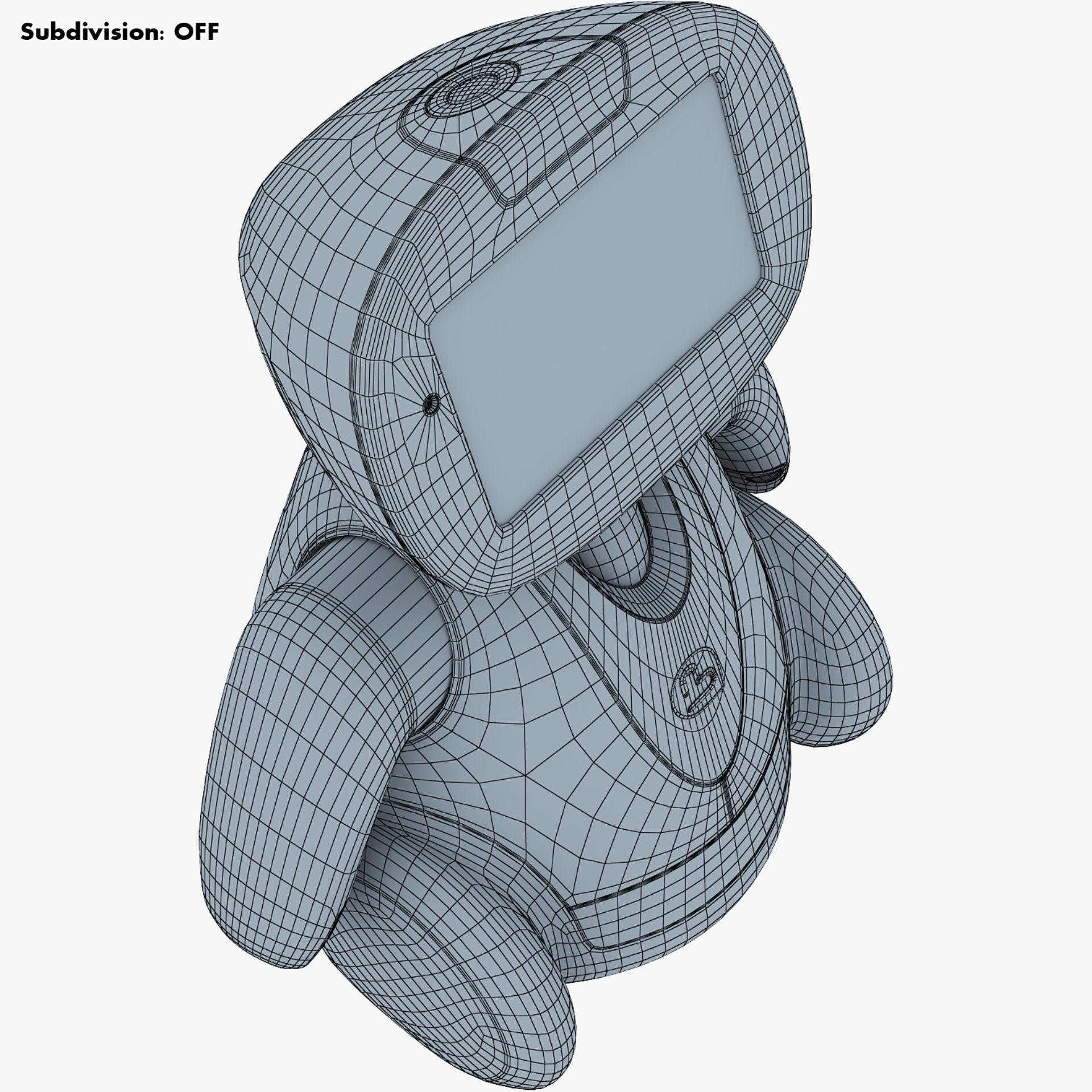 Buddy Robot White M 2 3D model_39