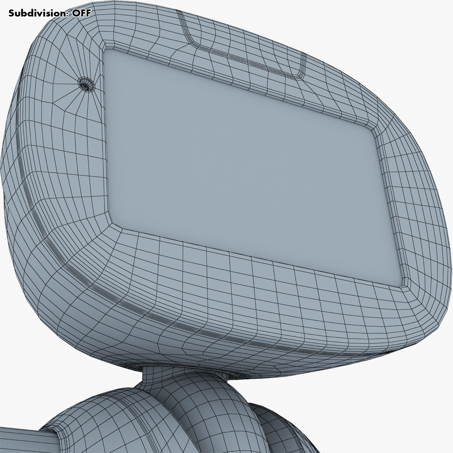 Buddy Robot White M 2 3D model_43