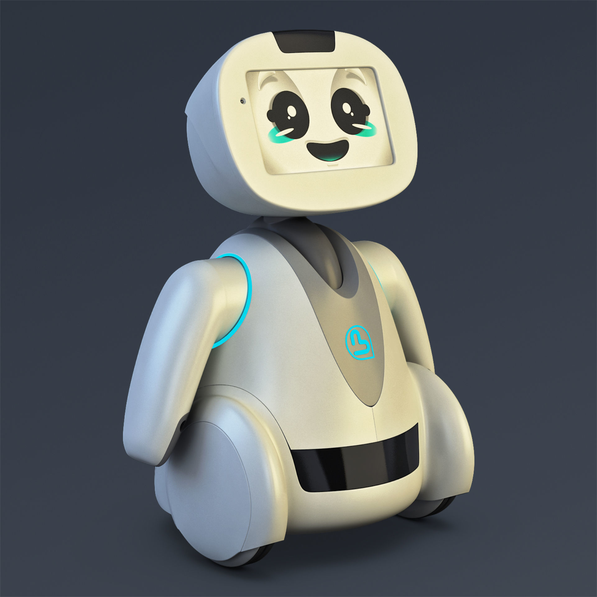 Buddy Robot White M 2 3D model_16
