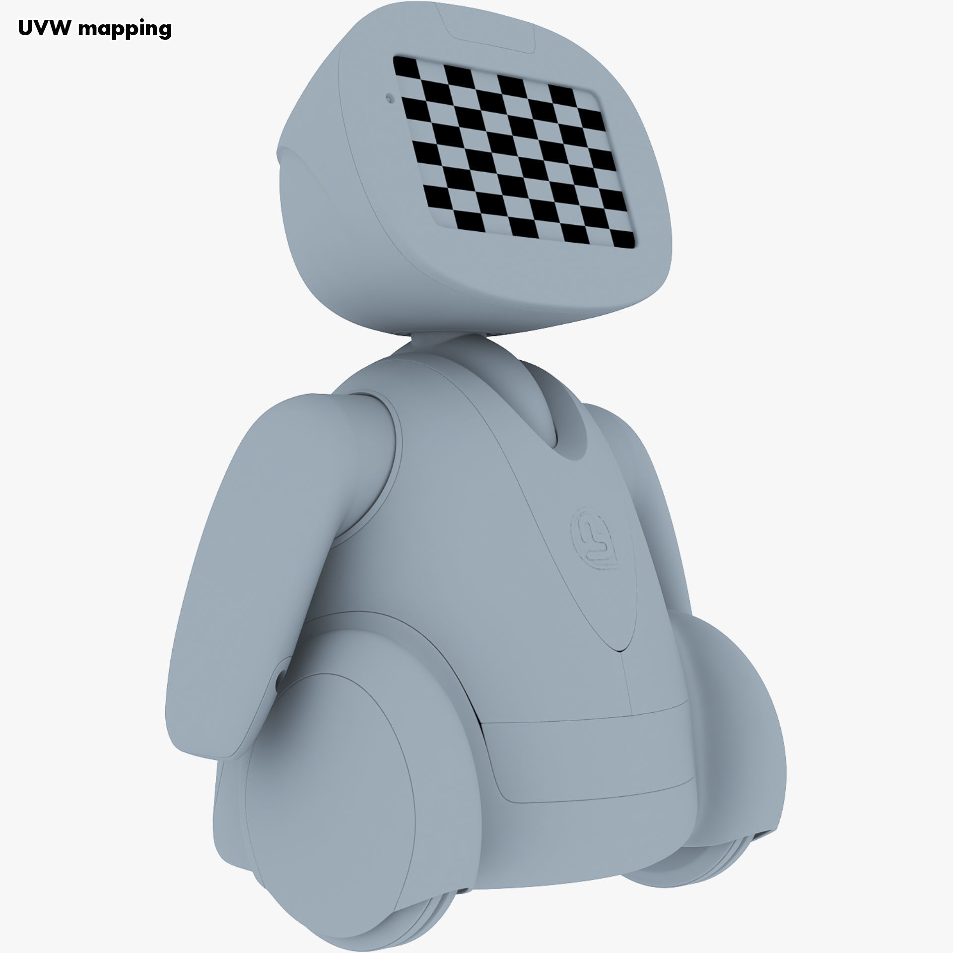 Buddy Robot White M 2 3D model_56