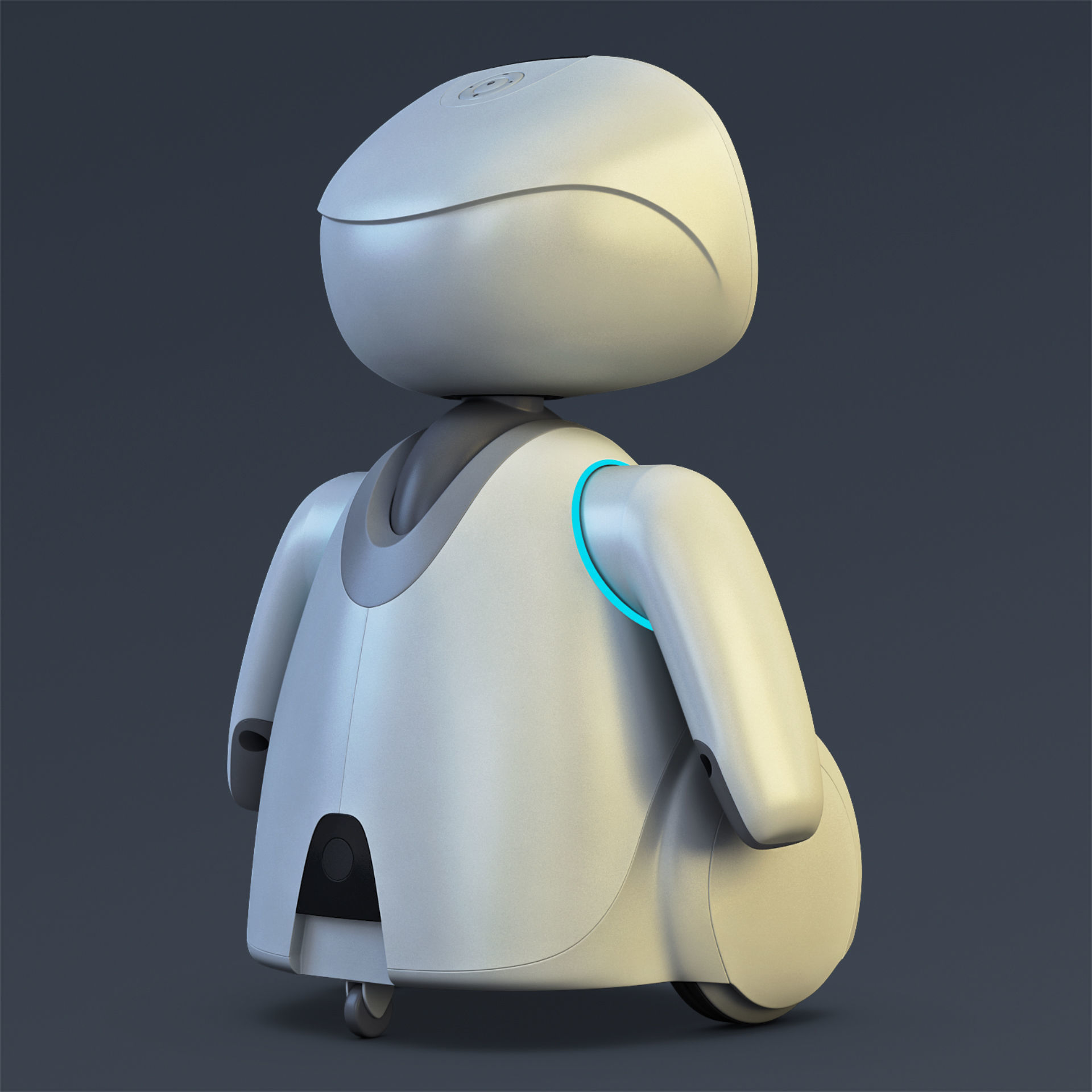 Buddy Robot White M 2 3D model_6