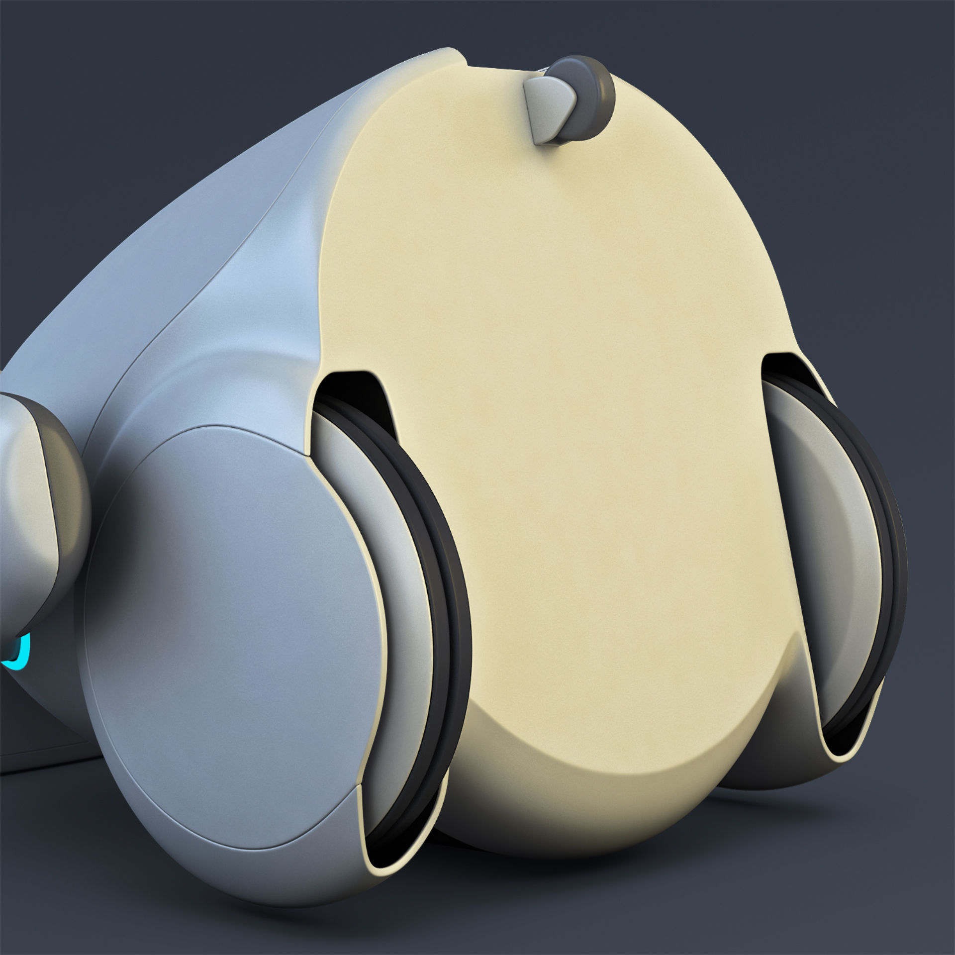 Buddy Robot White M 2 3D model_24