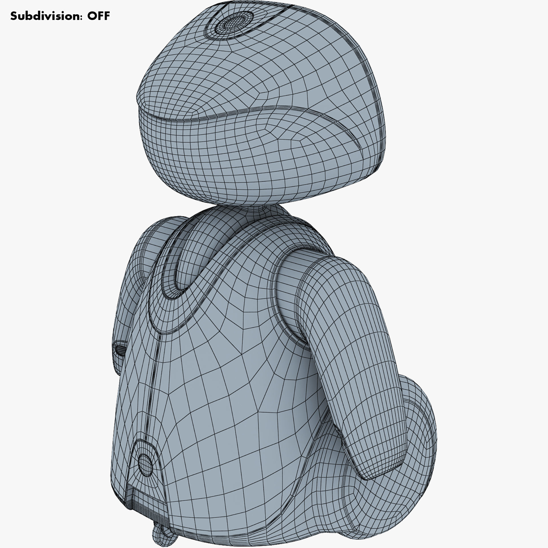 Buddy Robot White M 2 3D model_31