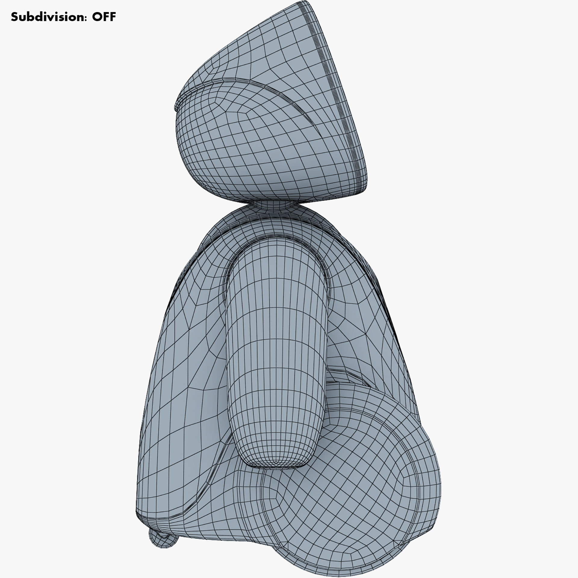 Buddy Robot White M 2 3D model_37