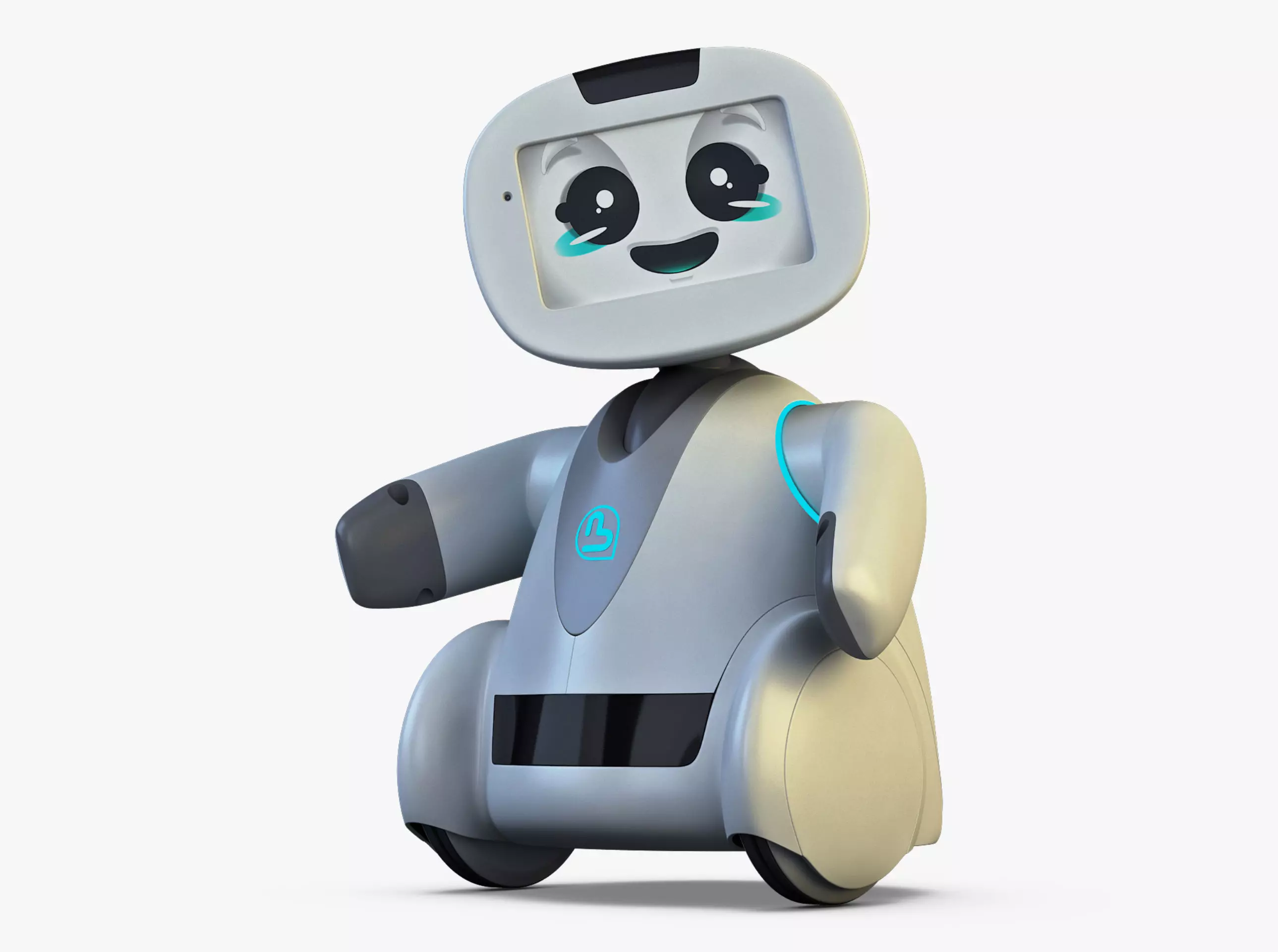 Buddy Robot White M 2 3D model_0