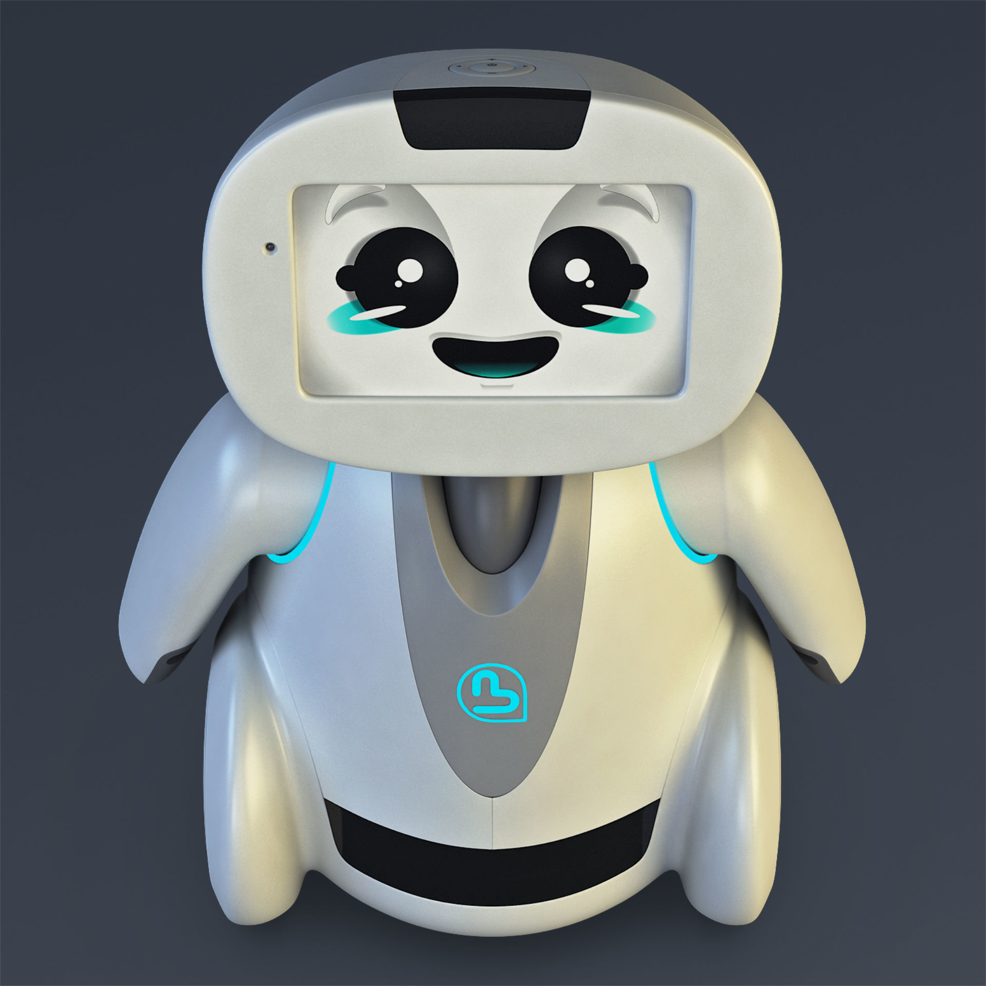 Buddy Robot White M 2 3D model_10