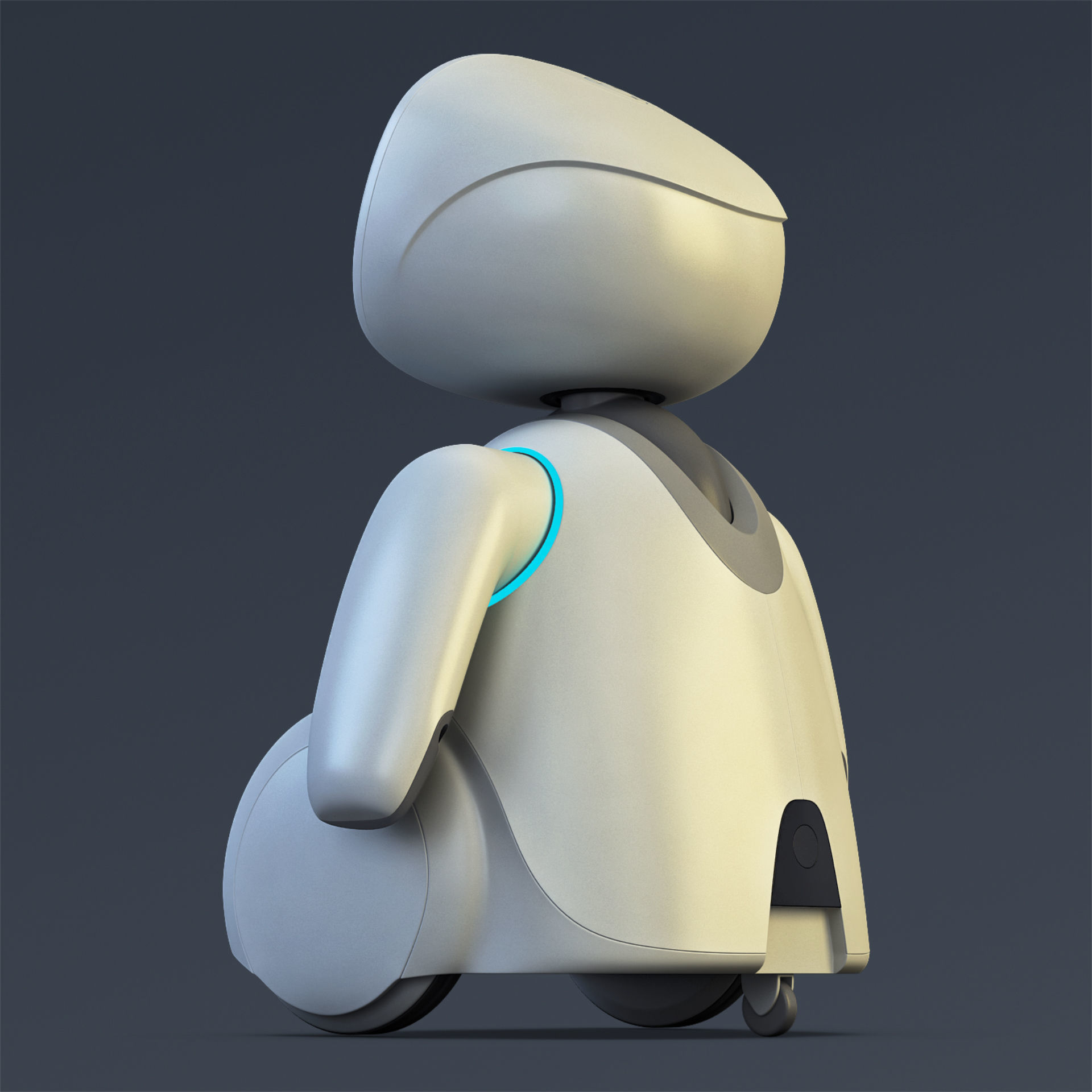 Buddy Robot White M 2 3D model_15