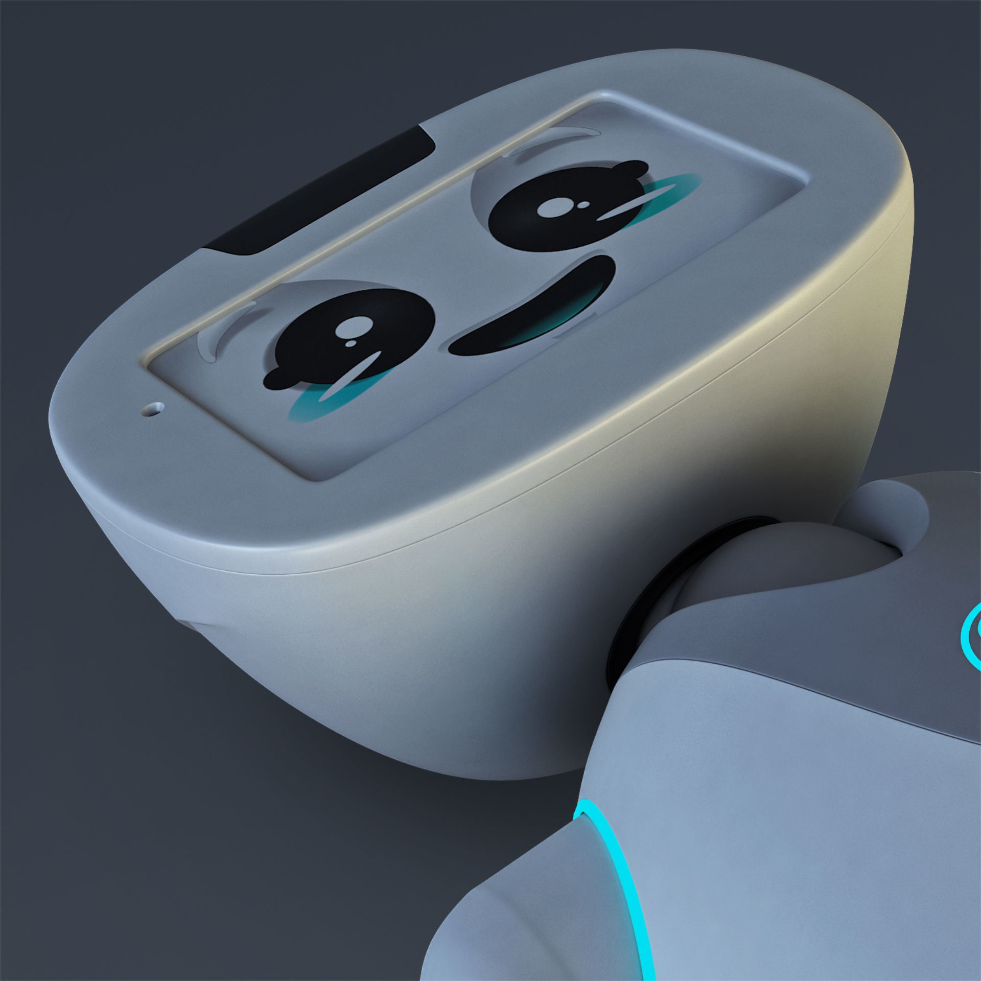 Buddy Robot White M 2 3D model_27