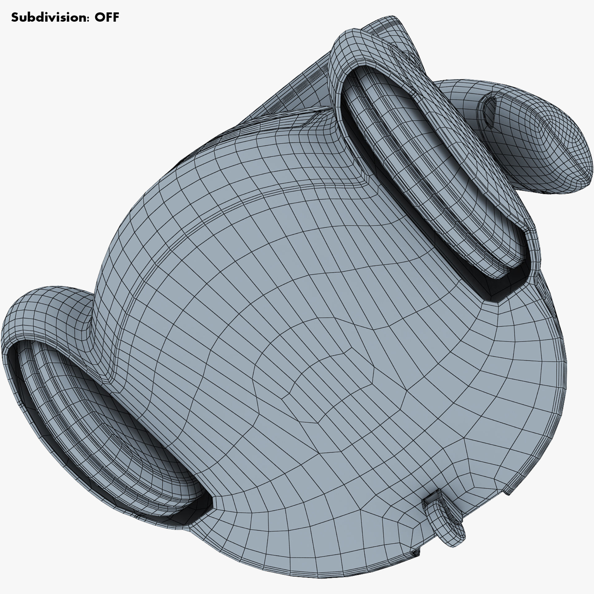 Buddy Robot White M 2 3D model_53