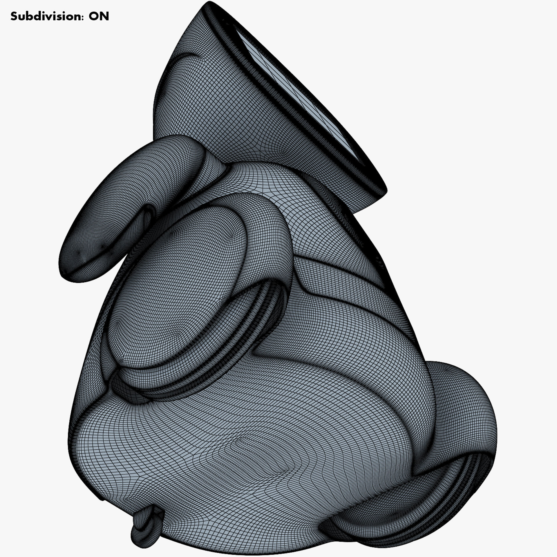 Buddy Robot White M 2 3D model_40