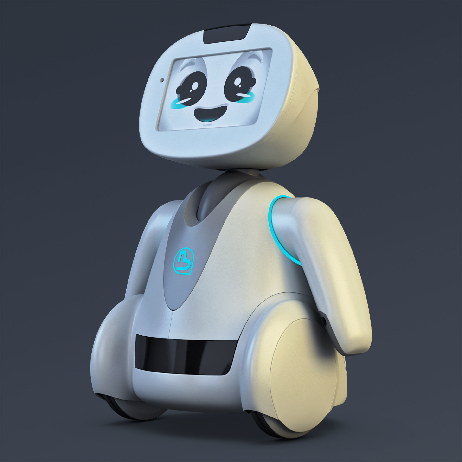 Buddy Robot White M 2 3D model_4