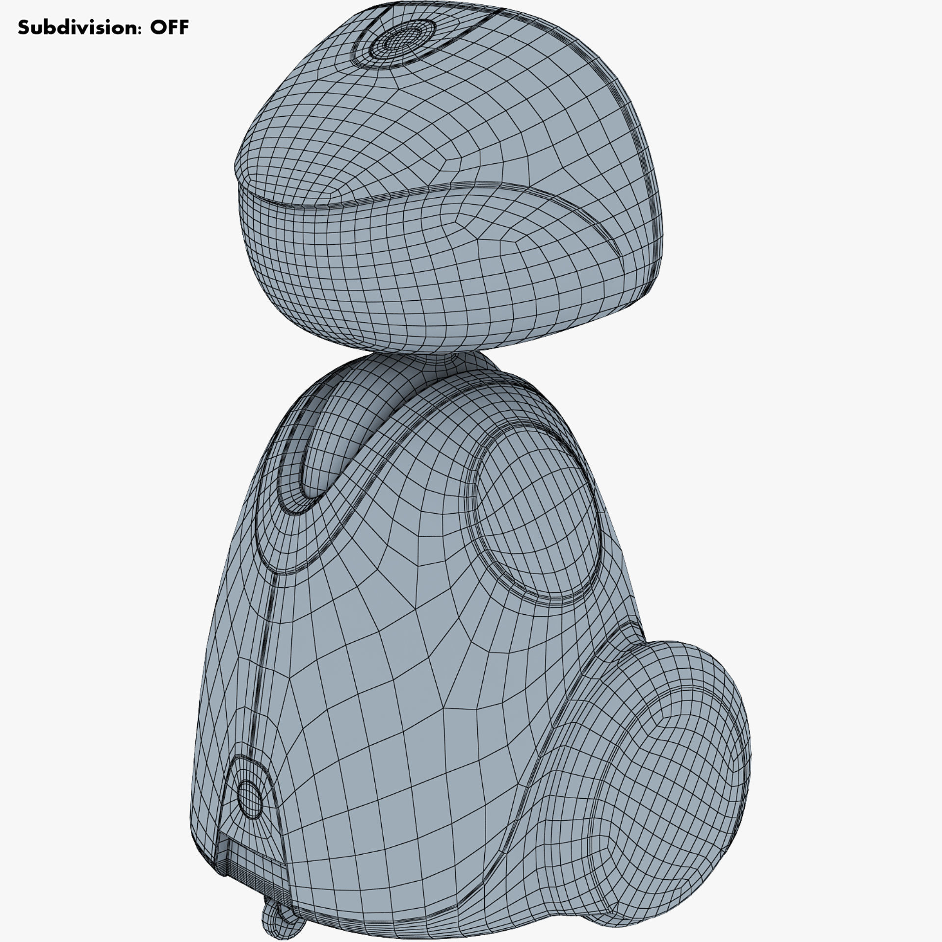 Buddy Robot White M 1 3D model_31